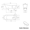 Freistehende Badewanne PARIS PREMIUM