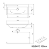 Set di mobili da bagno BELDIVO 100 cm con lavabo