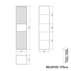 Badmöbelset BELDIVO 80 cm mit Waschbecken