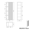 Badmöbel-Set BELDIVO 120 cm mit Waschbecken
