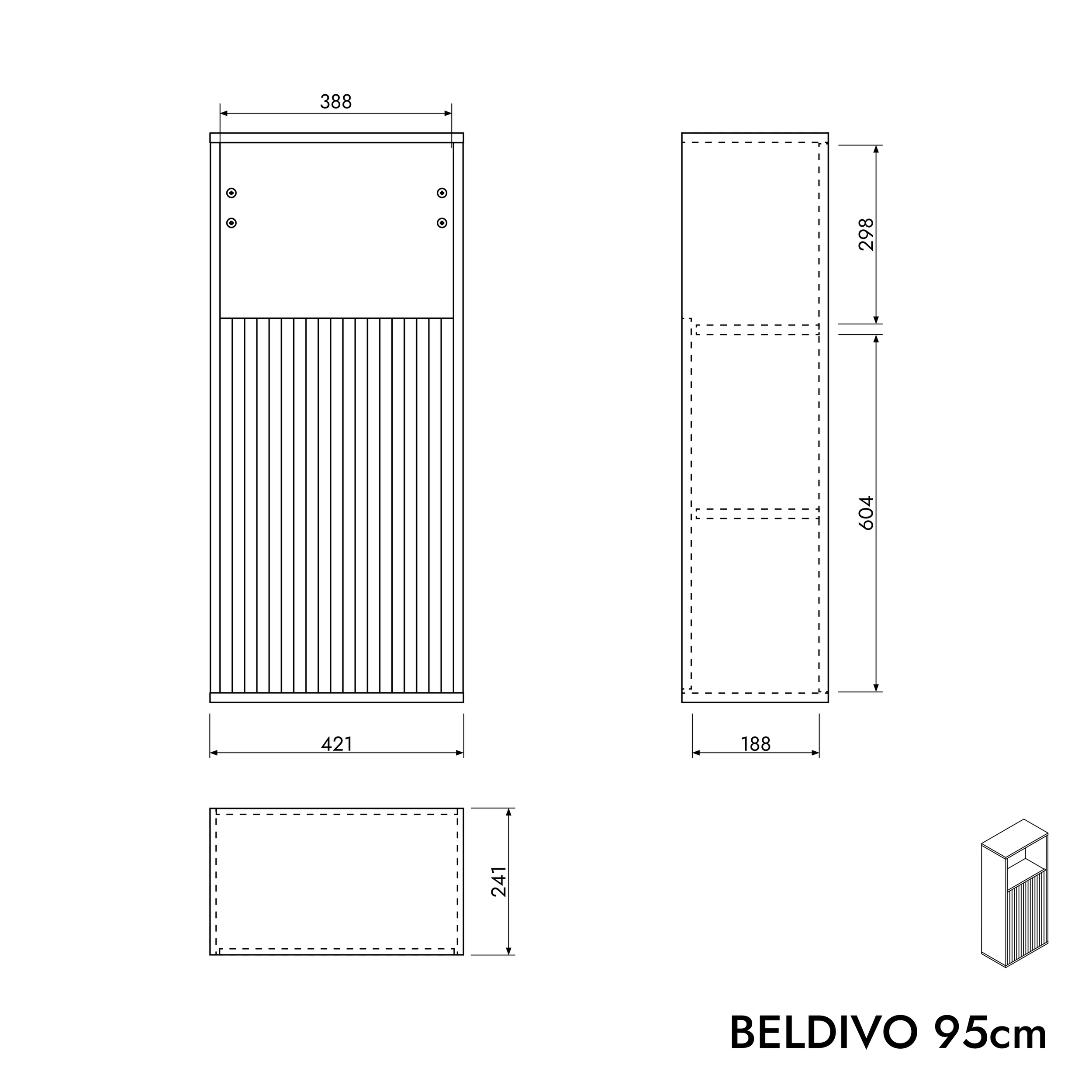 Ensemble de meubles de salle de bain BELDIVO 60 cm