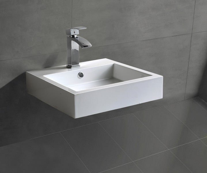 Lavabo à poser ou à suspendre BS6050 - 45 x 45 x 12,5cm 