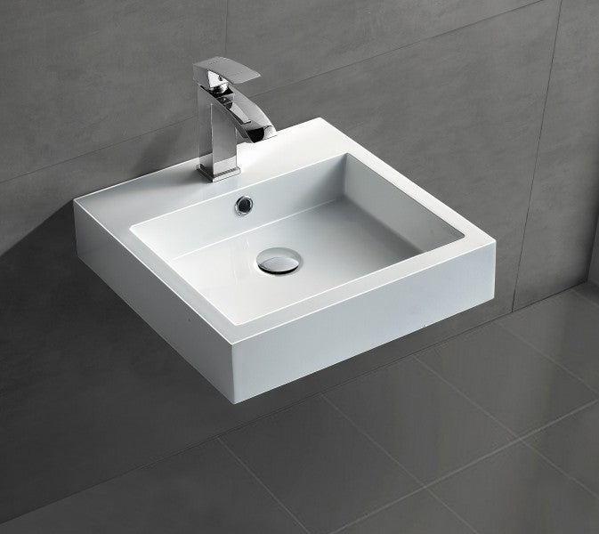 Lavabo à poser ou à suspendre BS6050 - 45 x 45 x 12,5cm 