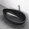 Baignoire îlot WAVE fonte minérale noir mat - 180 x 110 cm 