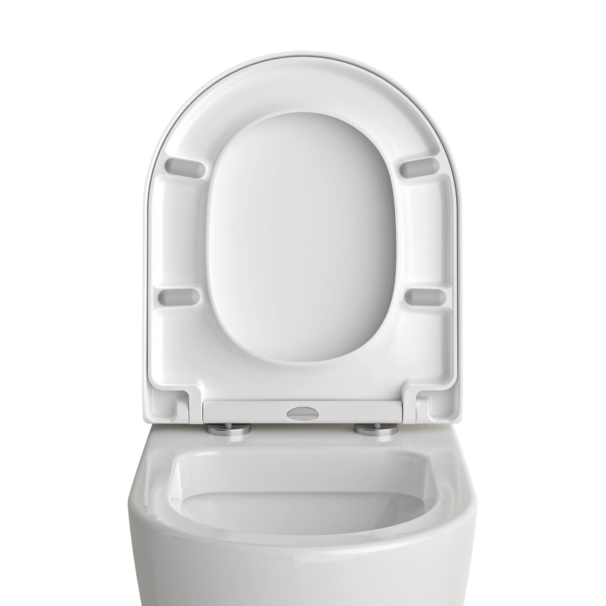 Abattant WC U1009 - pour WC suspendu NT2038 - fonction Softclose - Blanc brillant