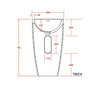 Standwaschbecken TWZ16 aus Mineralguss - 50 x 50 x 90 cm - Weiß matt