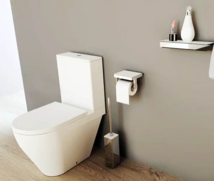 Porte papier toilette haut-de-gamme en laiton chromé SDLTPH  - Série LINEAR 