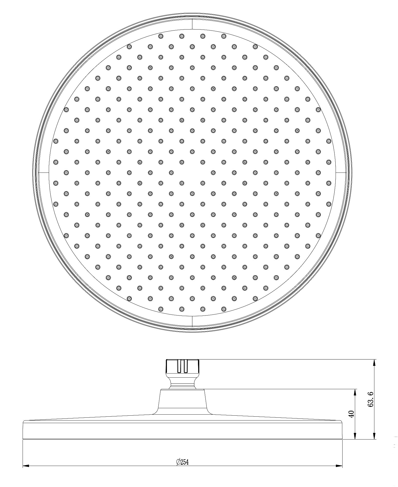 Colonne de douche design thermostatique 8221 BASIC