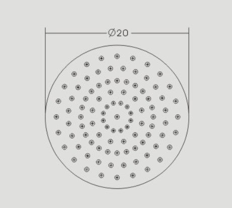 Regendusche Edelstahl-Duschkopf DPG2025