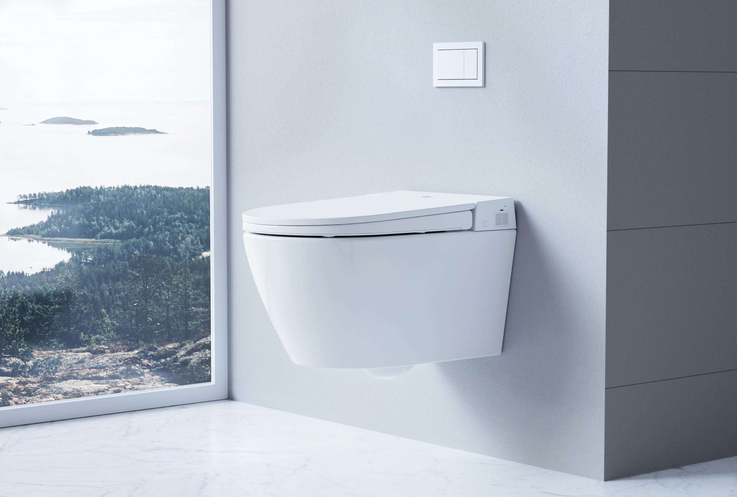 WC con Bidet Integrato BERNSTEIN 540 PRO Bianco con sedile riscaldato e sterilizzatore - WC senza bordo