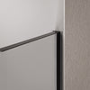 Walk-In 10mm vetro nano trasparente EX102 - profilo in acciaio inox nero grafite spazzolato - larghezza selezionabile