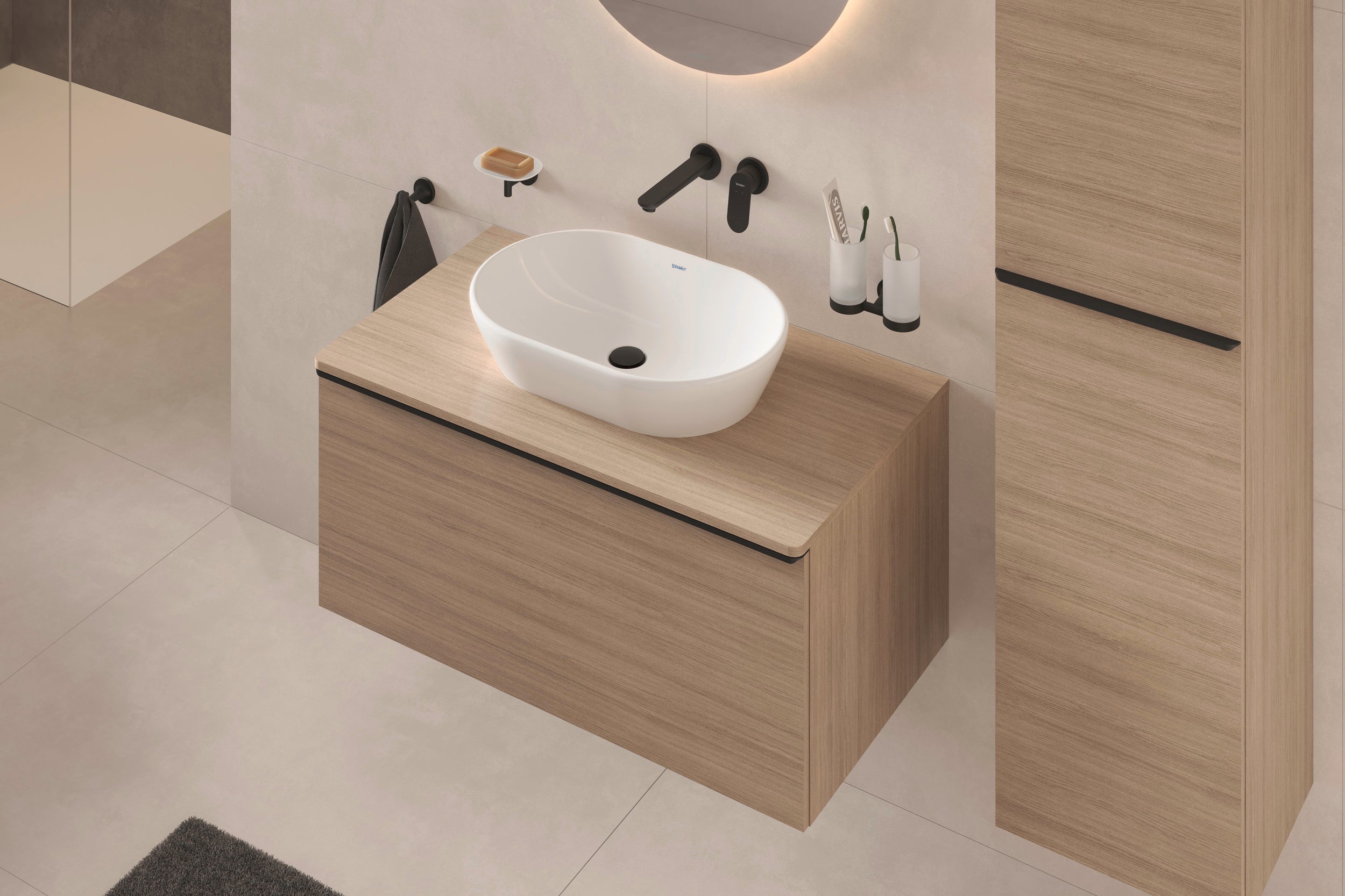 Mitigeur monotrou encastré pour lavabo Duravit Wave