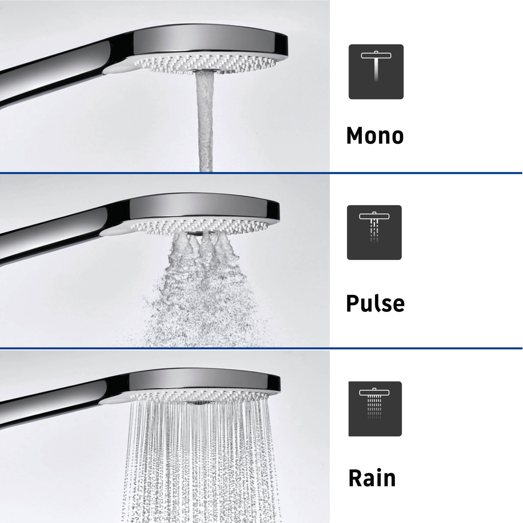 Sistema doccia Duravit con termostato e ripiano in vetro