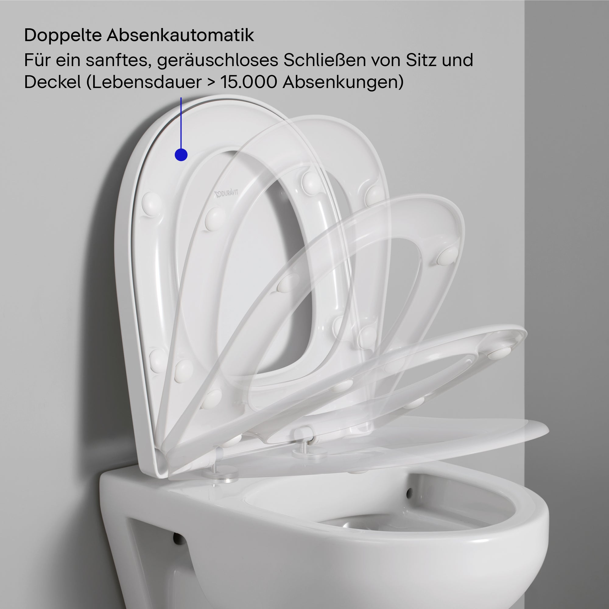 Siège de WC universel Duravit Univavo avec abattant à descente amortie, rond