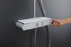 Sistema doccia Duravit con termostato e ripiano in vetro
