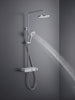 Sistema doccia Duravit con termostato e ripiano in vetro