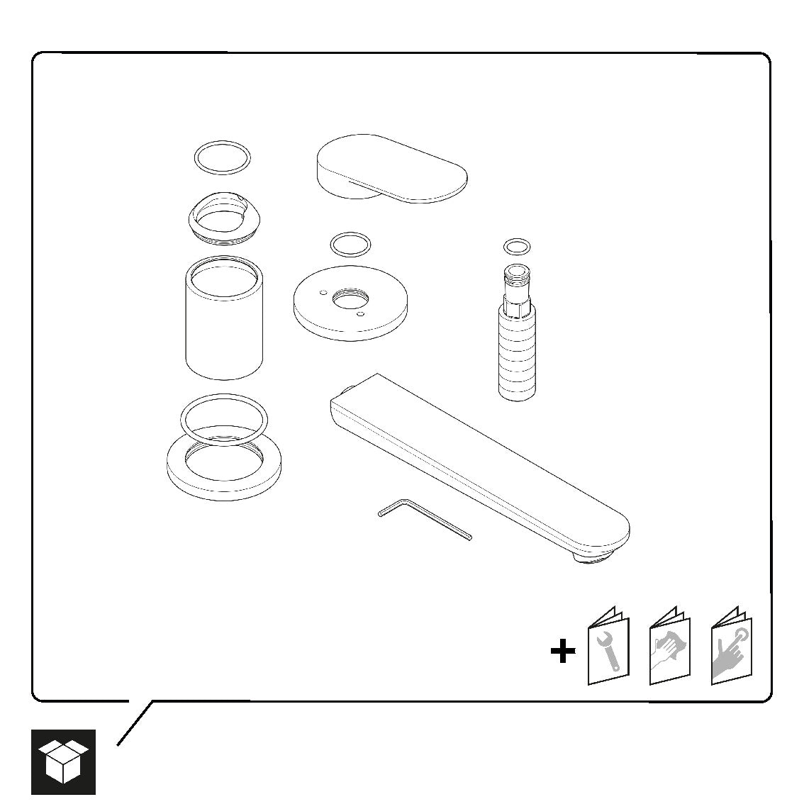 Mitigeur monotrou encastré pour lavabo Duravit Wave
