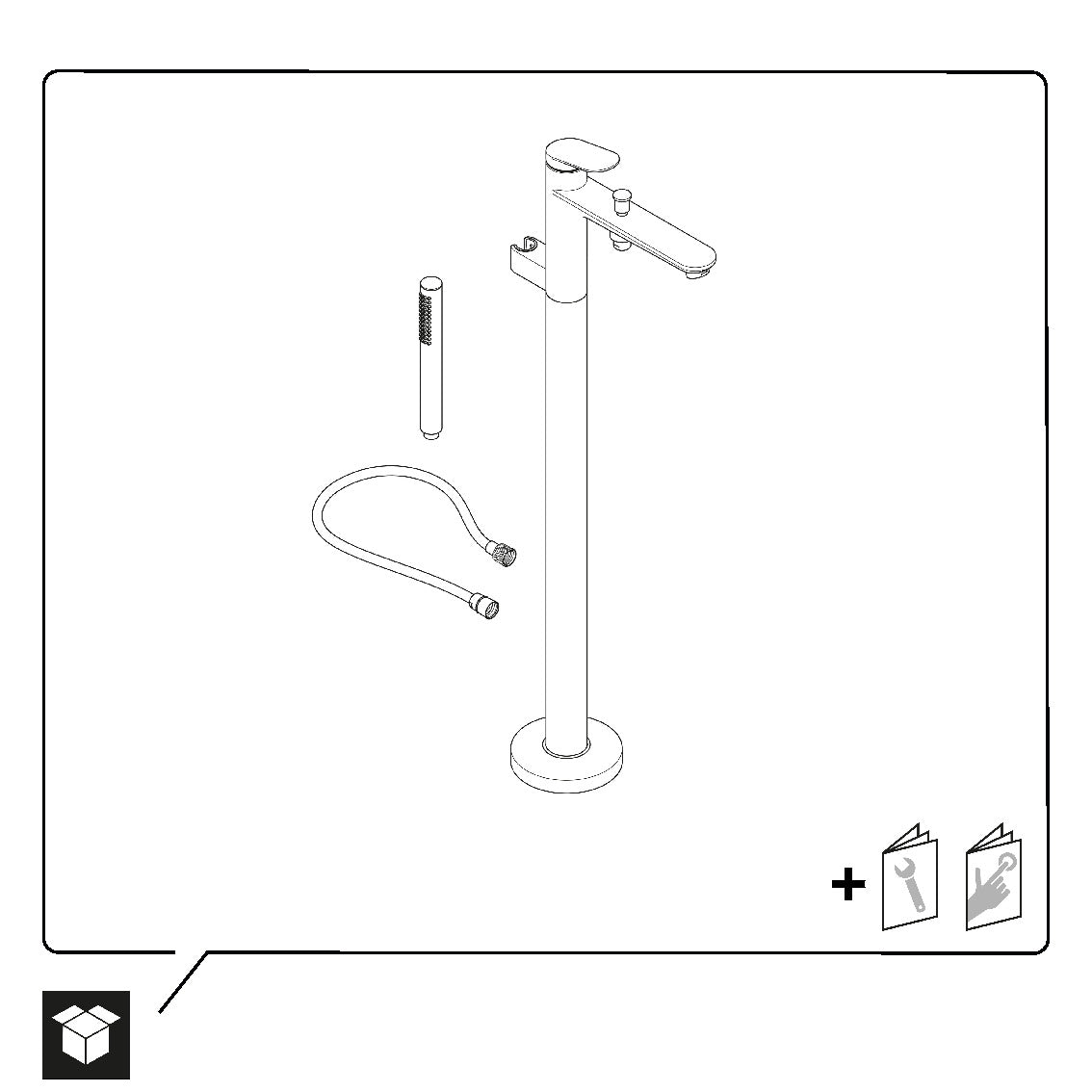 Wave Duravit Mitigeur monocommandé pour bain au sol