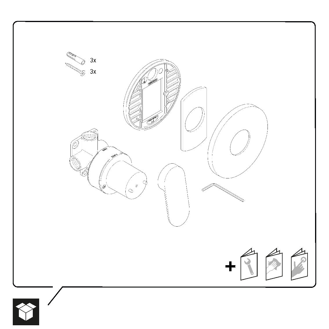 Wave Einhebelmischer Unterputz Set