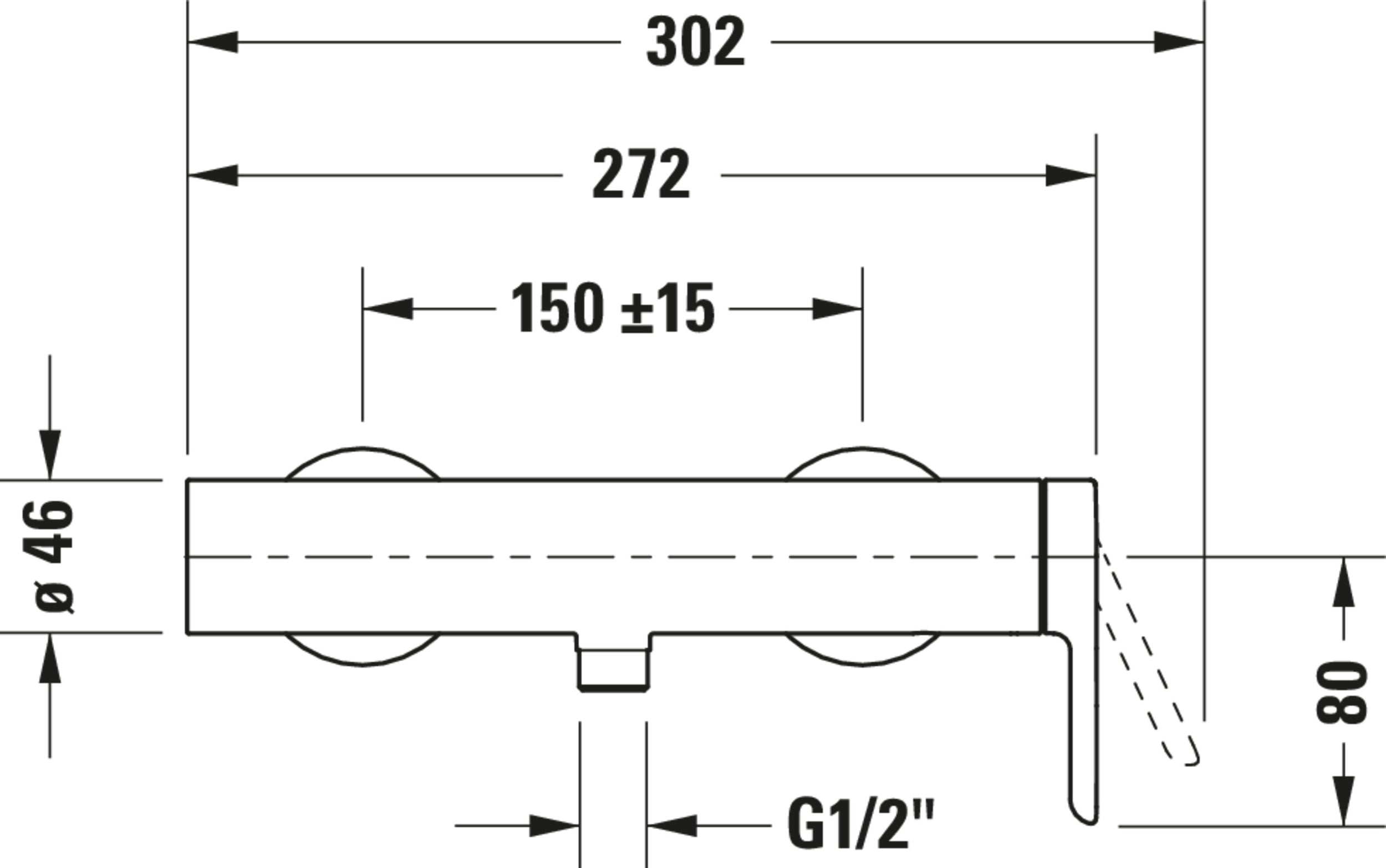 Duravit C.1 mitigeur de douche monocommande apparent