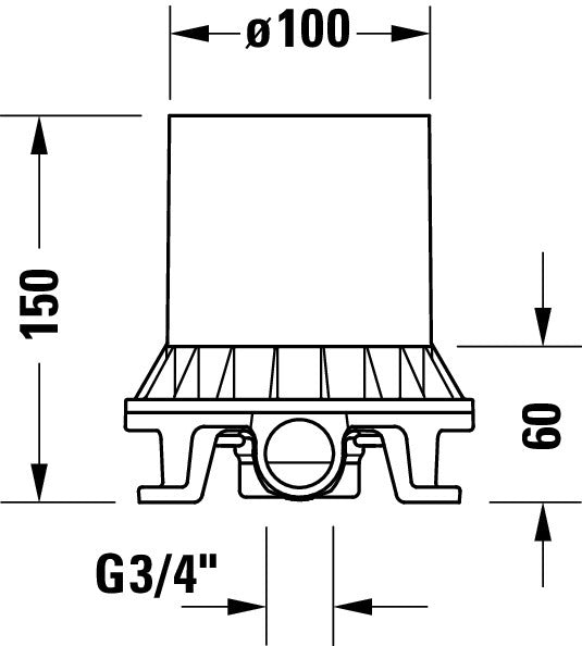 Duravit Grundkörper für Wannenmischer