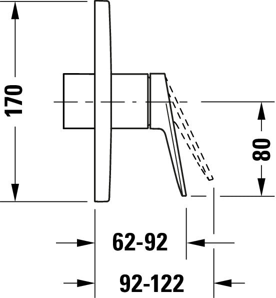 Duravit Wave Einhebel-Brausemischer Unterputz