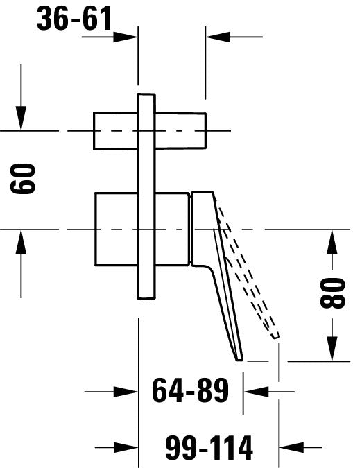 Duravit Wave Einhebelmischer Set Unterputz