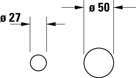 Mitigeur monotrou encastré pour lavabo Duravit Wave