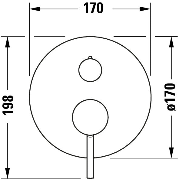 Miscelatore monocomando da incasso per doccia Duravit Circle