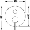 Miscelatore monocomando da incasso per doccia Duravit Circle
