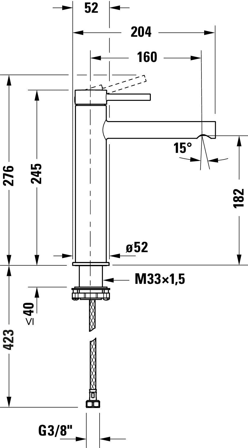 Duravit Circle Einhebel-Waschtischarmatur L