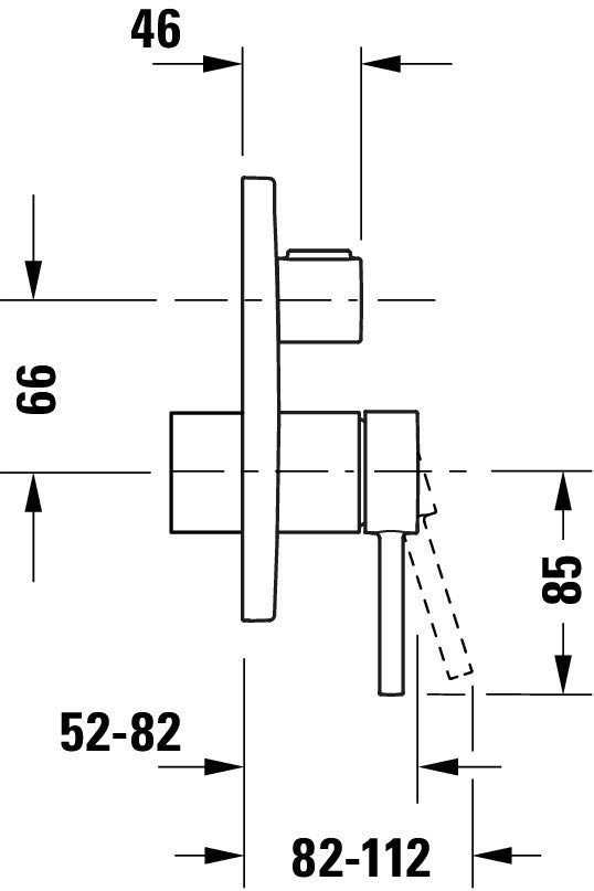 Duravit Circle Einhebel-Wannenmischer Unterputz