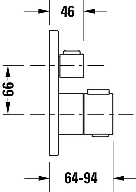 Duravit Thermostatarmatur Unterputz