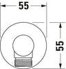 Duravit universale curva di raccordo a parete con supporto per doccia