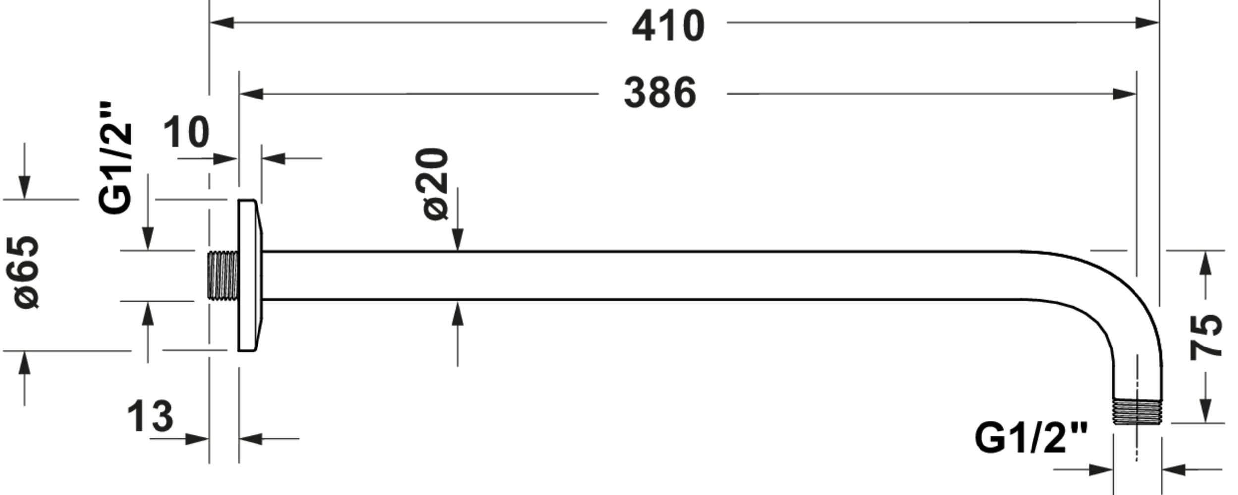 Système de douche encastré Duravit avec thermostat et pomme de douche