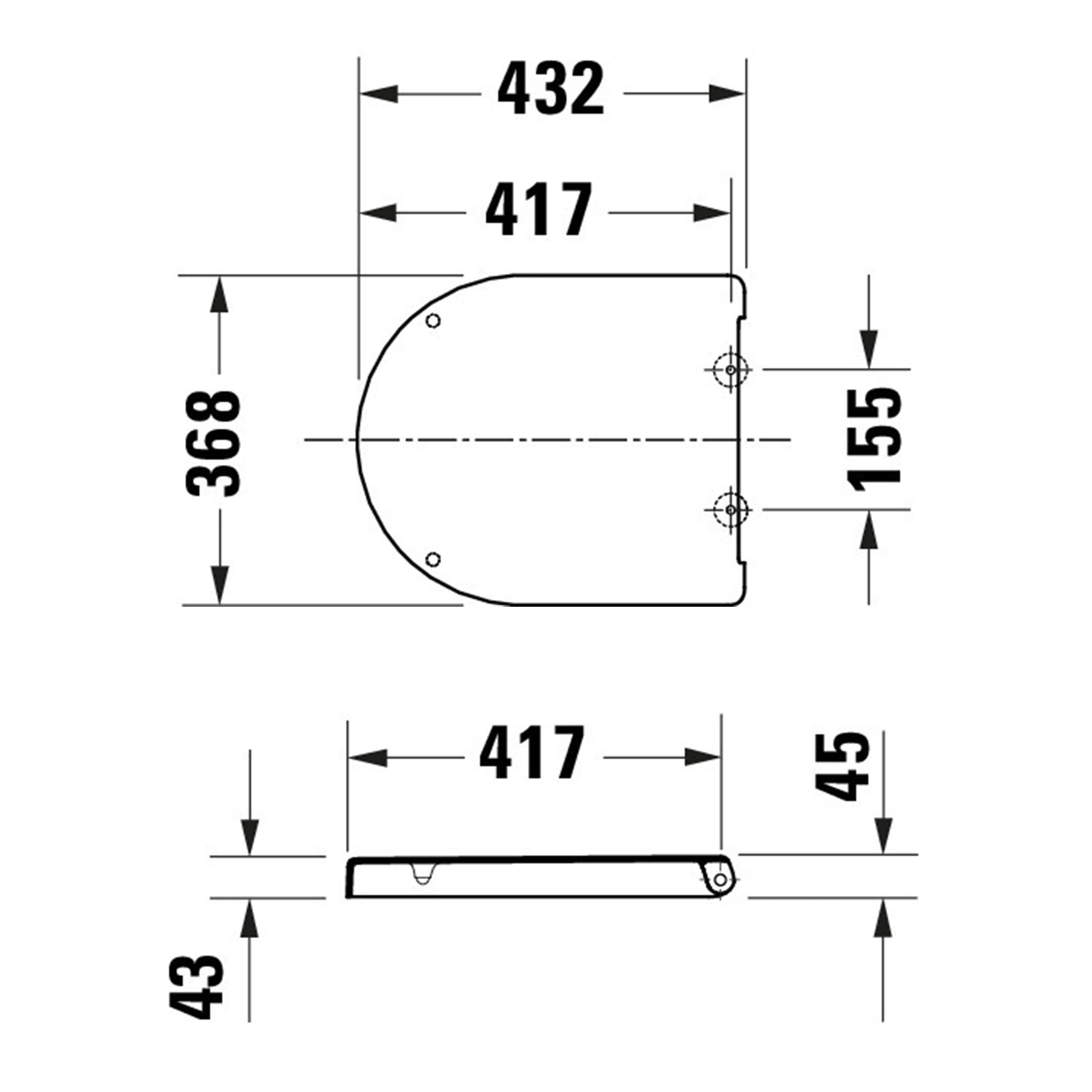 Duravit Univavo Universal WC-Sitz mit Absenkautomatik, rund