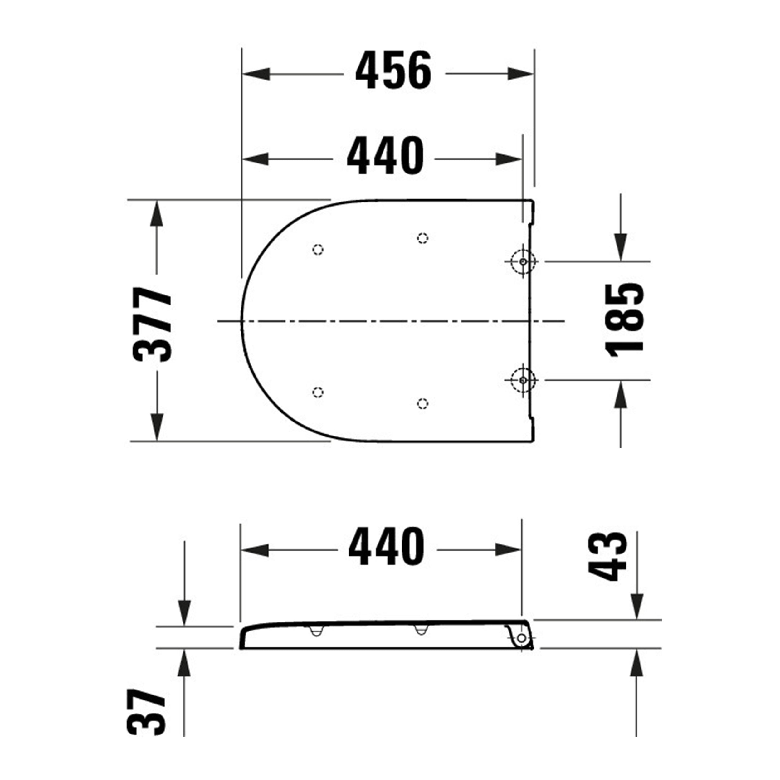 Duravit Univavo Universal WC-Sitz mit Absenkautomatik, rund