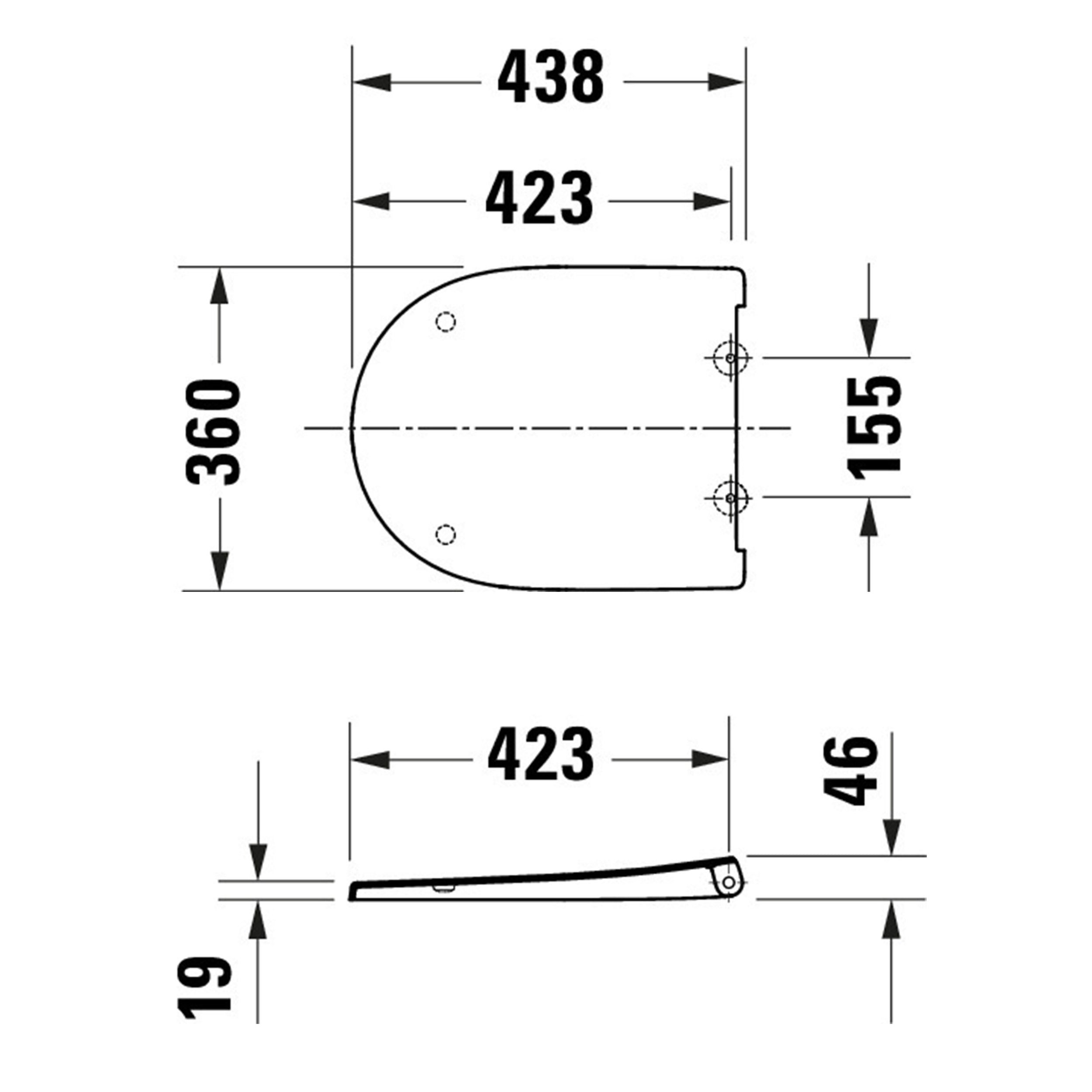 Duravit Univavo Universal WC-Sitz mit Absenkautomatik, oval