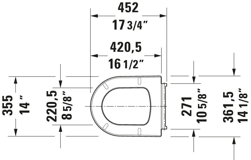 Duravit Universal-WC-Sitz mit Absenkautomatik für ME by Starck