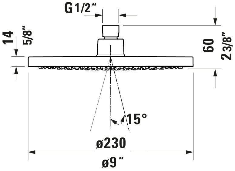 Pomme de douche universelle Duravit