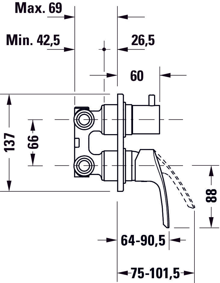 Duravit DuraVelez Wannenarmatur
