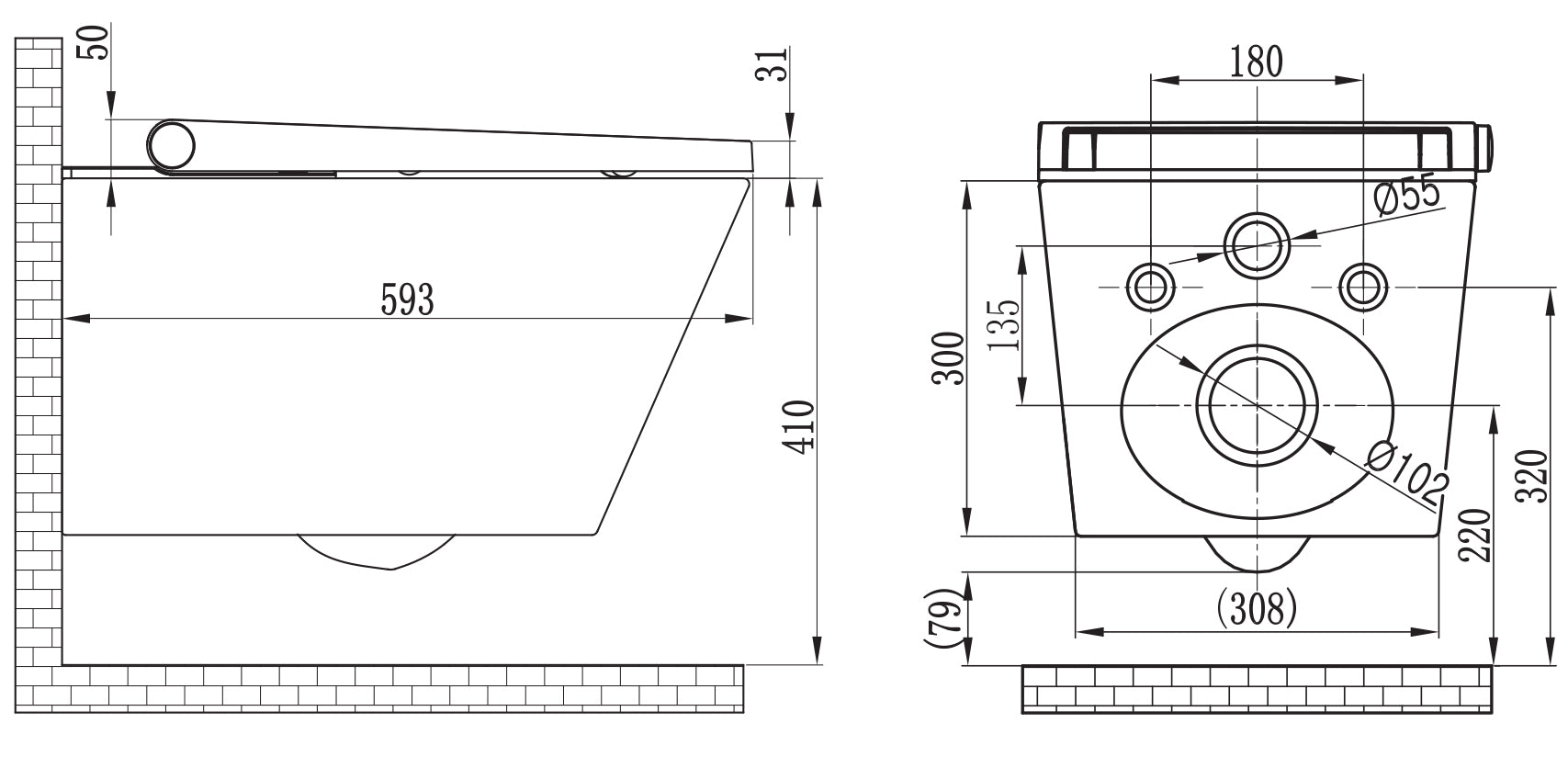 Pacchetto WC 37: sistema completo WC con bidet integrato PRO+ 1102 BERNSTEIN e modulo sanitario 805S in bianco