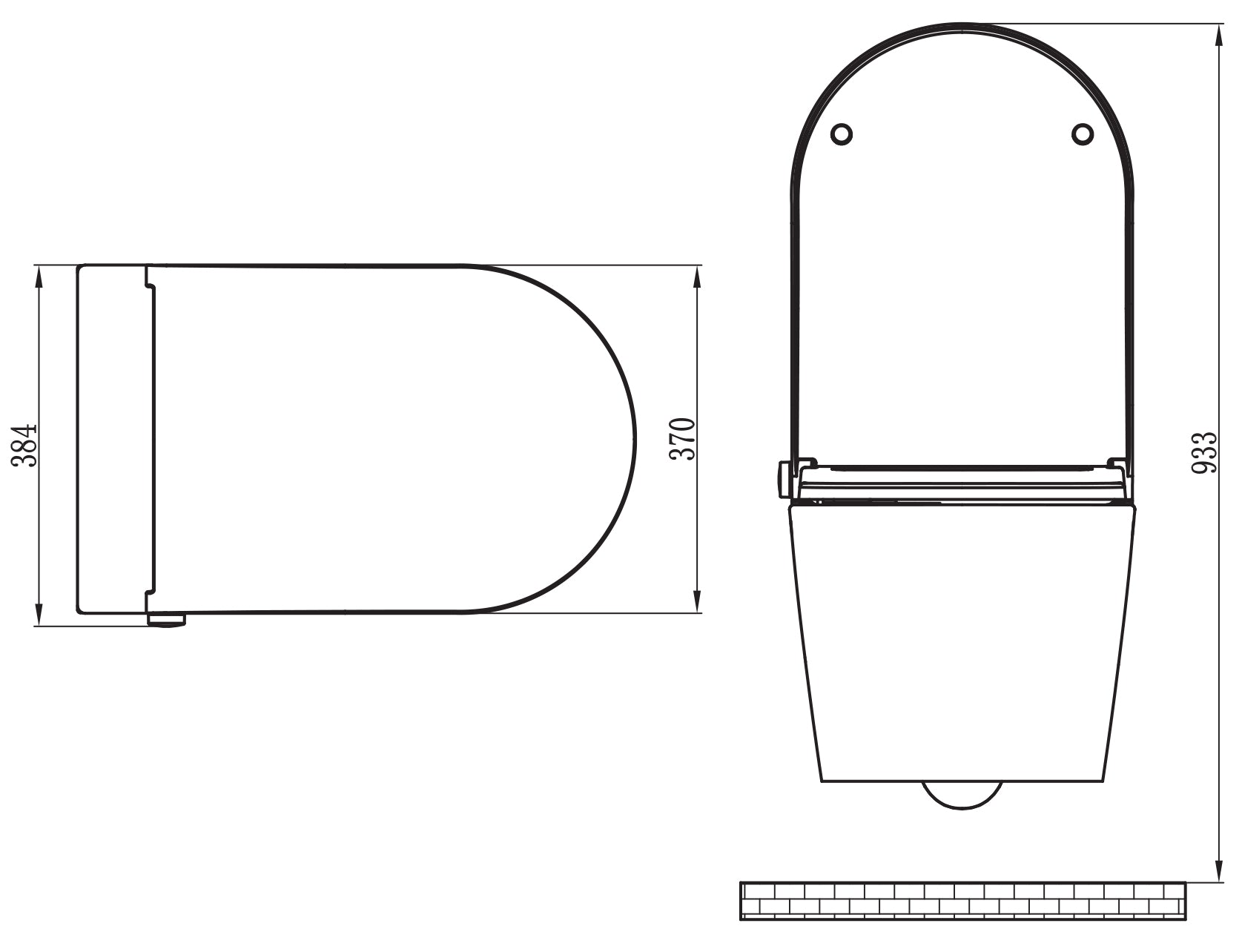 Pacchetto WC completo 36: WC doccia Basic 1102 & modulo sanitario 805S Bianco con sensore