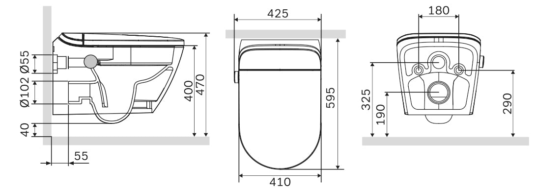 WC japonais lavant T640 PRO Blanc - Technologie Microbulles - Siège chauffant et fonction détartrage 