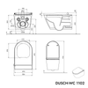 Set completo WC-doccia Basic 1102 con elemento da incasso Geberit Duofix