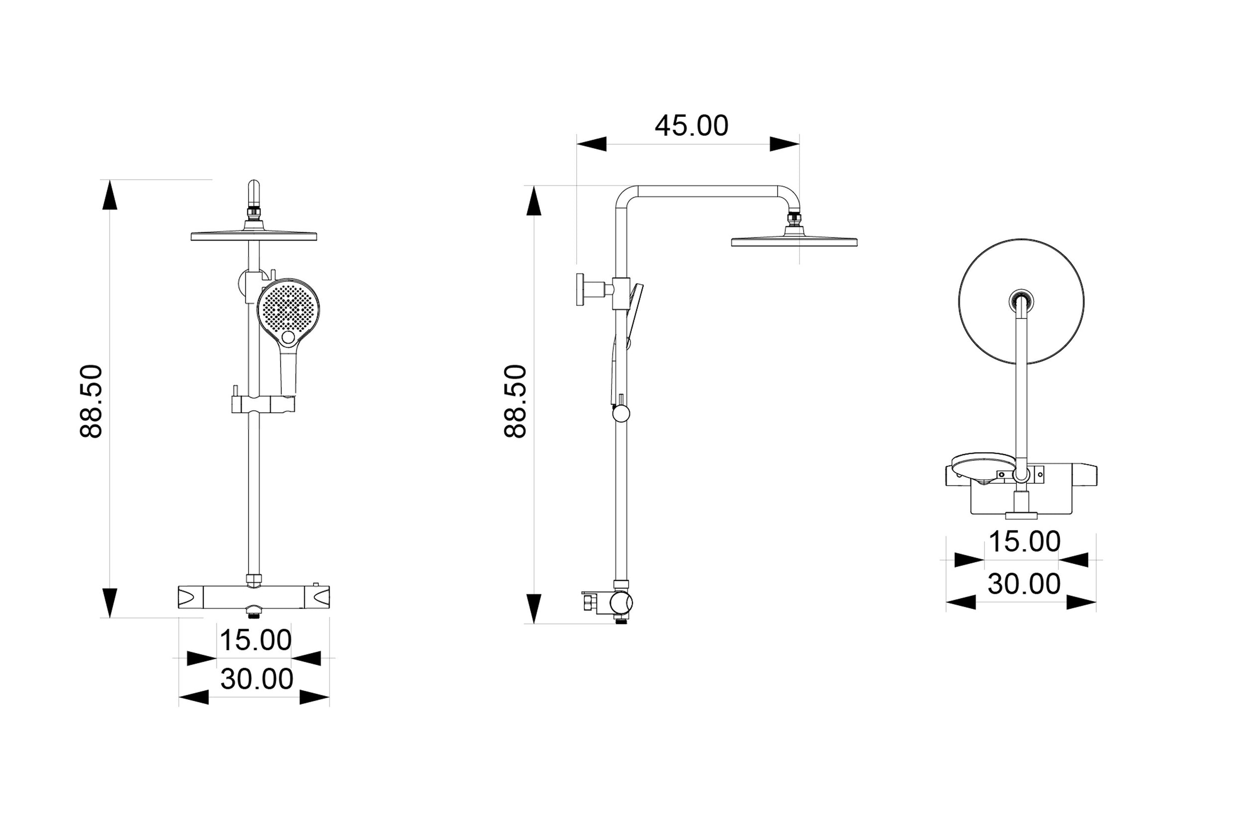 Duschsäule Thermostat 8221 PRO