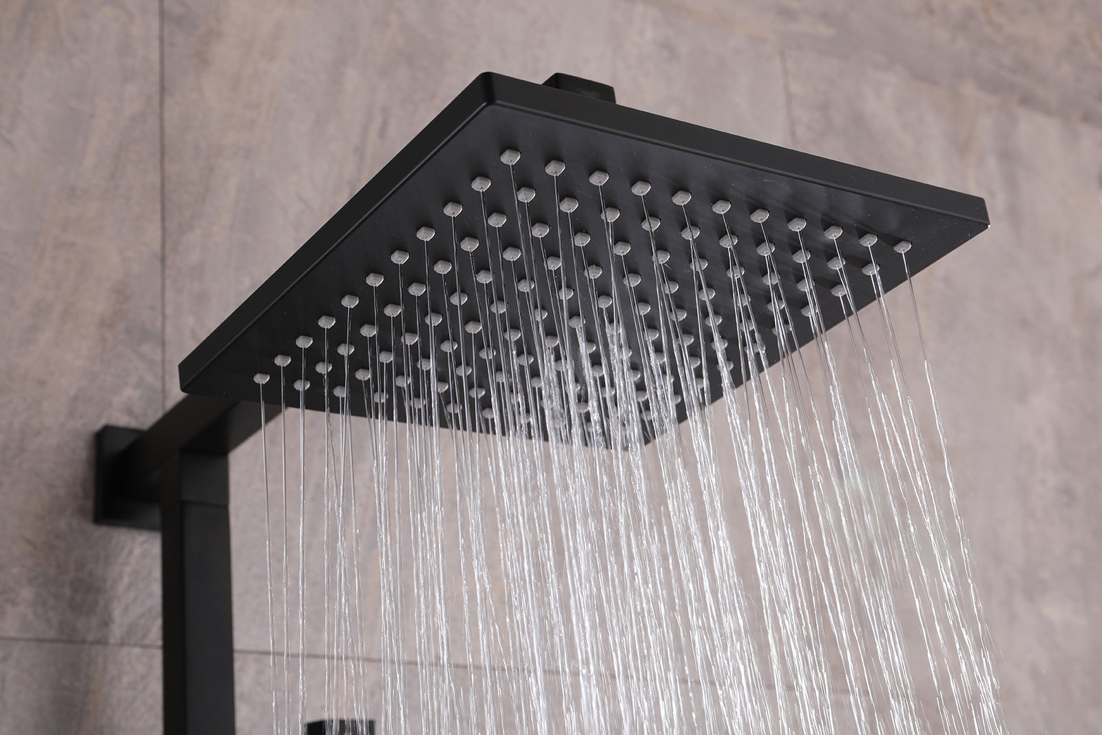 Tête de douche XXL 3030TB ABS noir - 22,5 x 22,5 x 1 cm