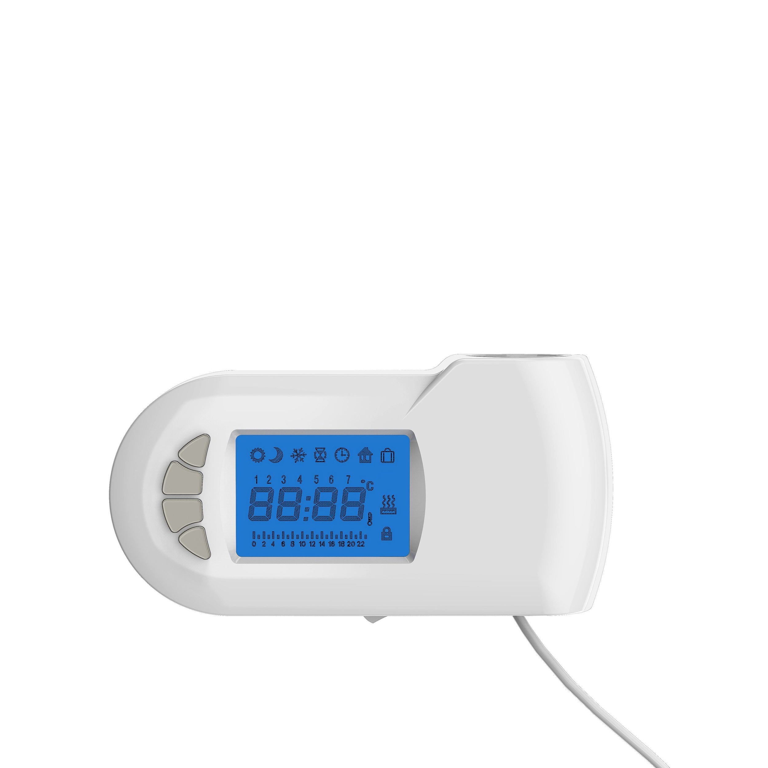 Thermostat numérique blanc pour sèche-serviettes E700W - deux puissances au choix