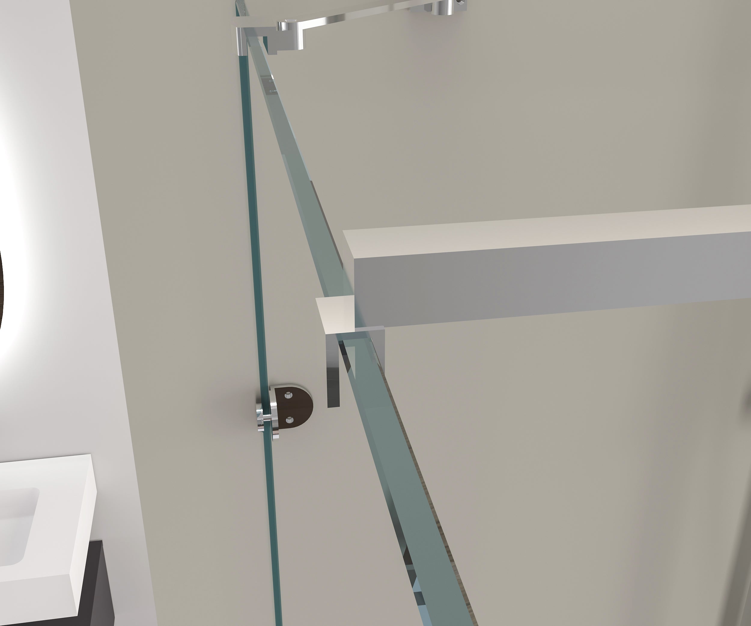 Duschkabine U-Form EX412 mit Drehtüren