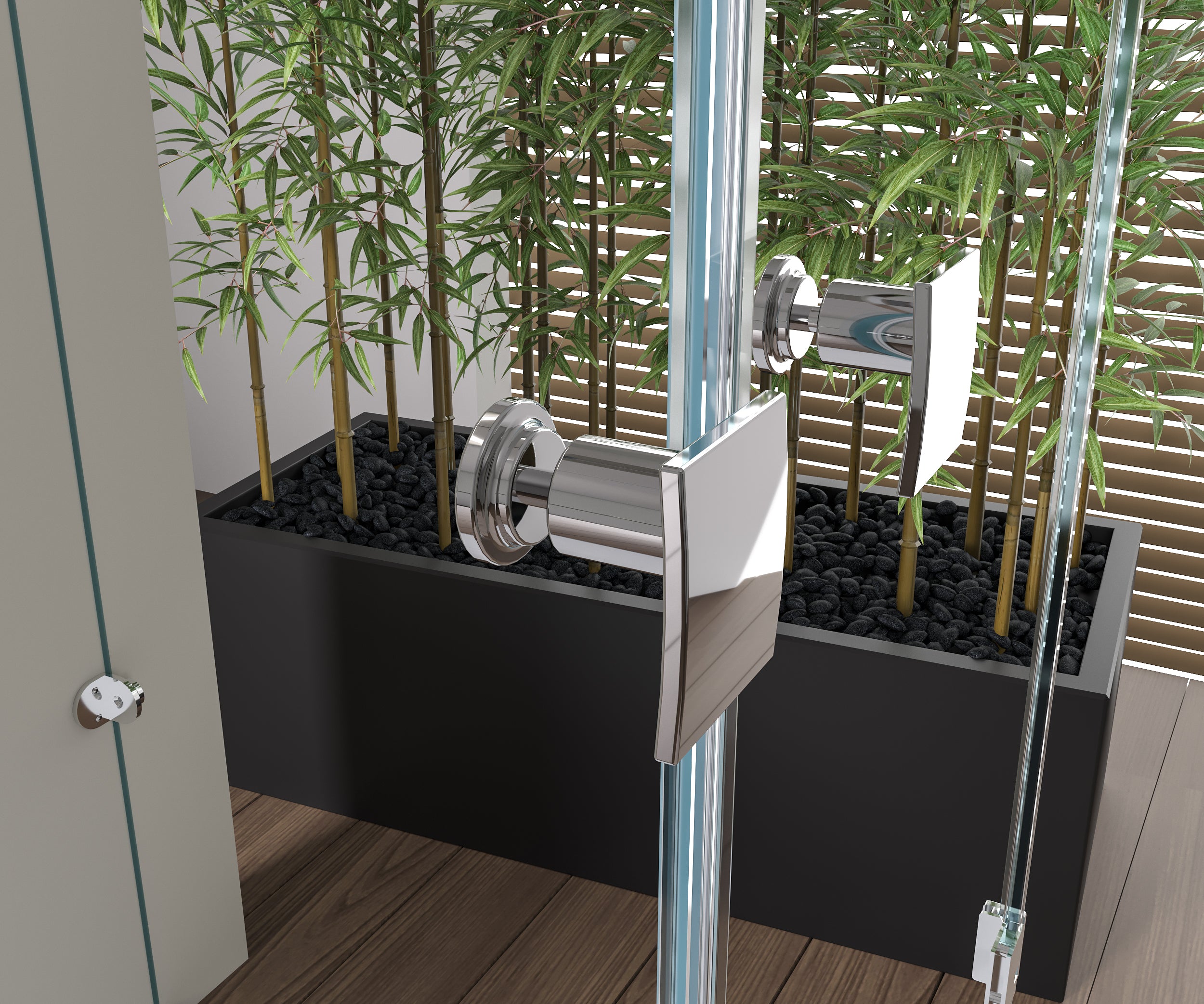 Duschkabine U-Form EX412 mit Drehtüren